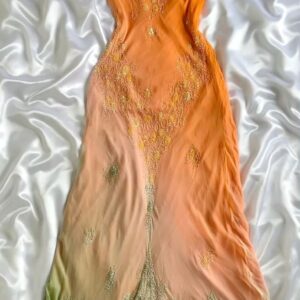 orange vintage dress